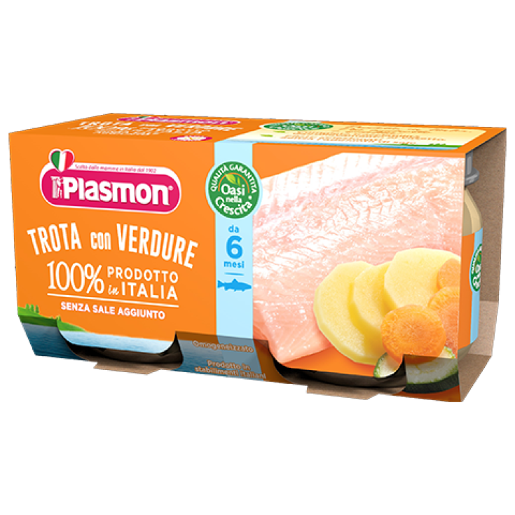 Plasmon Homogenized Trout Fish With Vegetables 2x80g