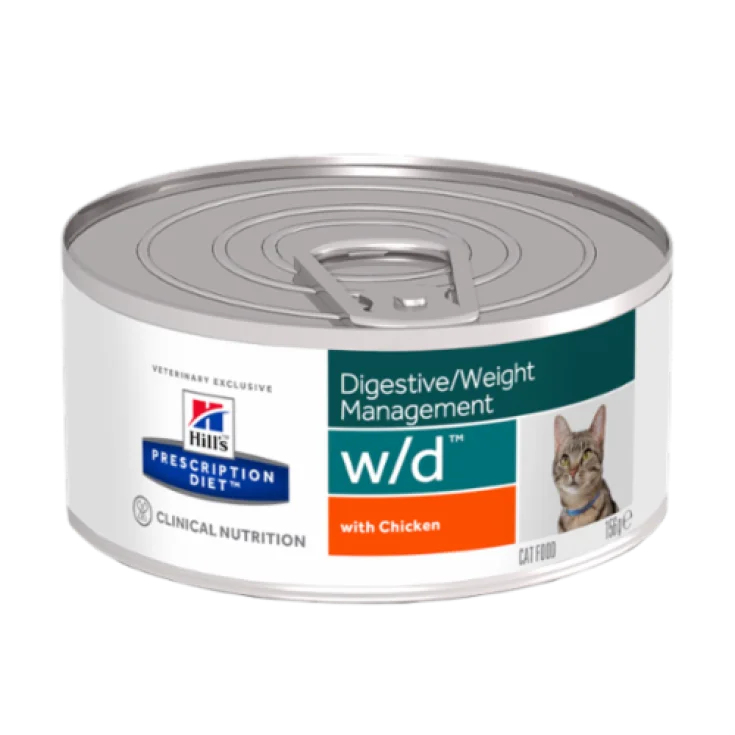 Hill's Prescription Diet Feline w / d Digestive Weight Management Chicken Taste 156g