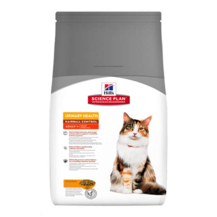 Hill's Science Plan Feline Adult Urinary Health Hairball Control with Chicken 300g