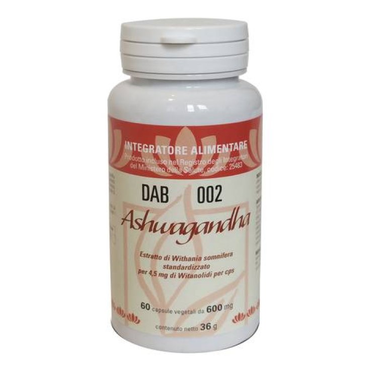 Dab 002 Ashwagandha Food Supplement 60 Vegetable Capsules