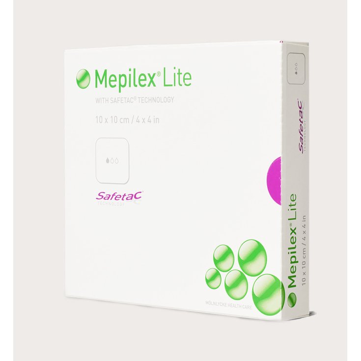 Mölnlycke® Mepilex® Lite Thin Foam Dressing With Safetac® Size 10x10cm 5 Pieces