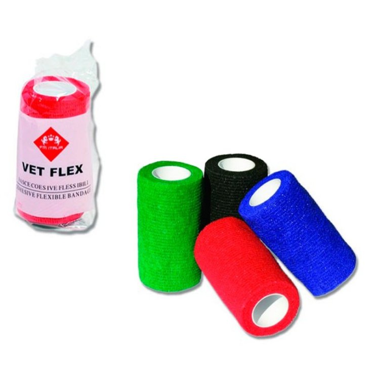 Vet Flex Cohesive Flexible Bands for Horses Black 10cm 12 Bands