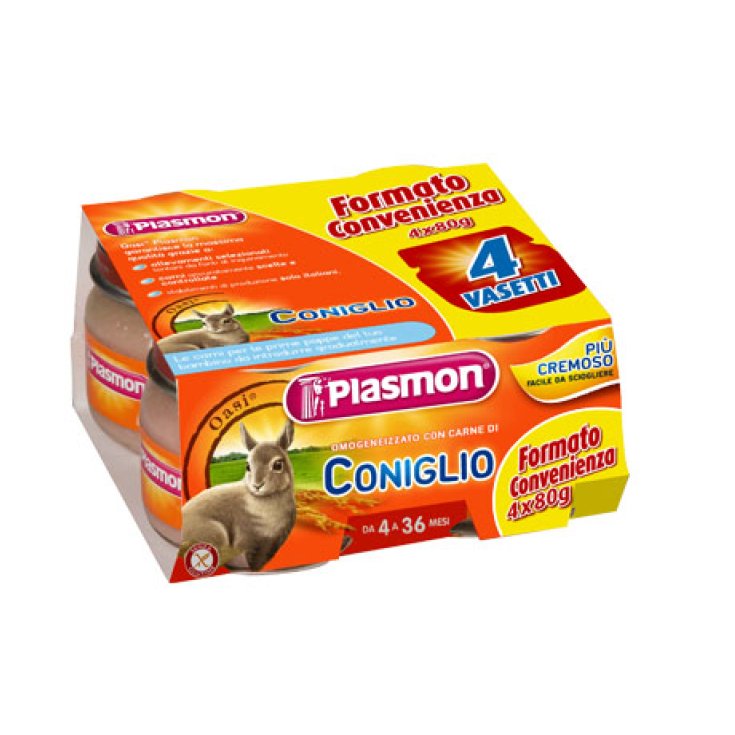 Plasmon Homogenized Meat Rabbit 4x80g