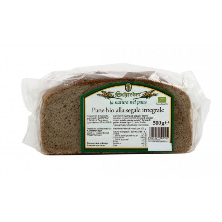Schreder Organic Whole Rye Bread 500g