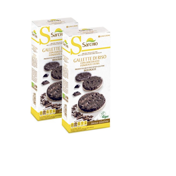 Sarchio Rice Cakes With Dark Chocolate Gluten Free 100g