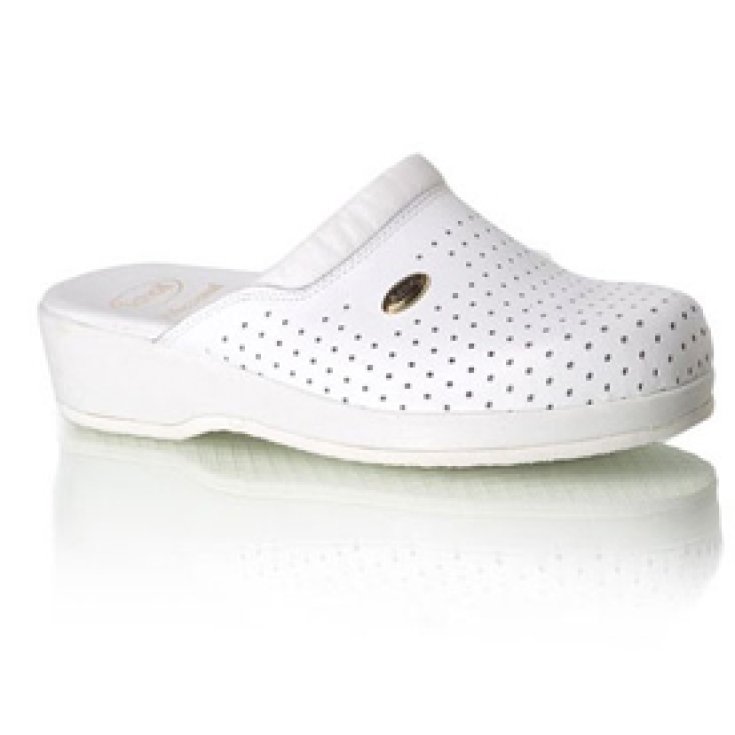 Dr. Scholl's Clog Backguard Clog Leather White Color Size 38