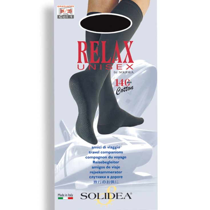 Solidea Relax Unisex Knee-Highs Ccl1 Closed Toe Smc9 Black Size M