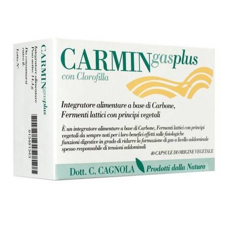 Carmin Gas Plus Food Supplement 45 Capsules