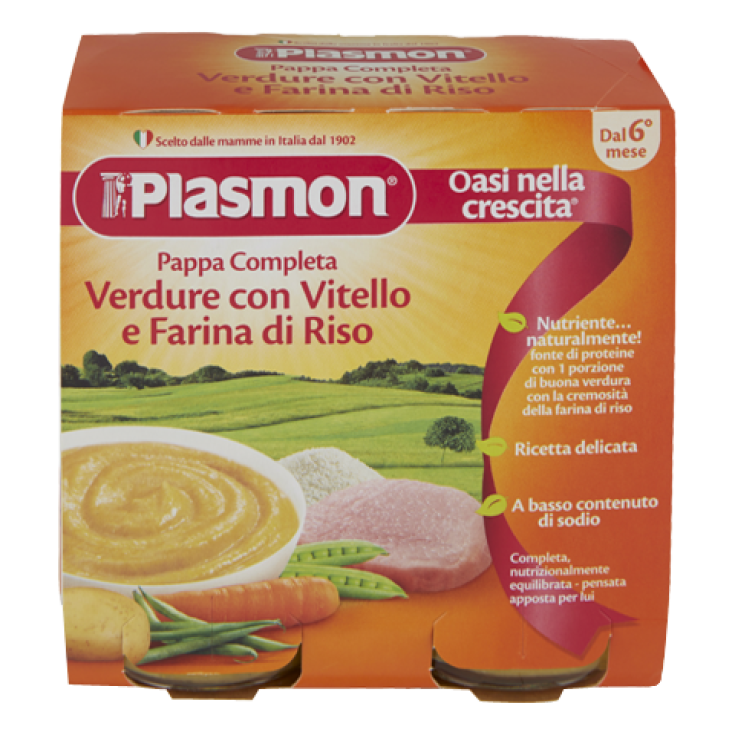 Homogenized Plasmon Complete Meal Vegetables Veal Flour Rice