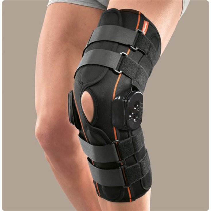 Genufit30a Long Open Knee Brace With Polycentric Articulated Rods With FE Control Ambidextrous Size M