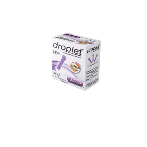 Droplet® Comfort Max Lancets Sterile Disposable Lancing Device G30 25