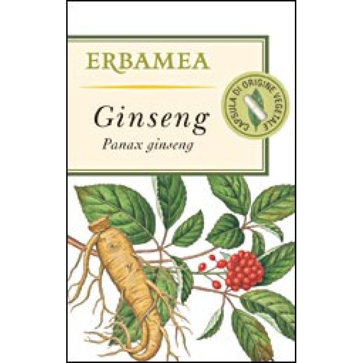 Erbamea Ginseng Food Supplement 50 Vegtali Capsules