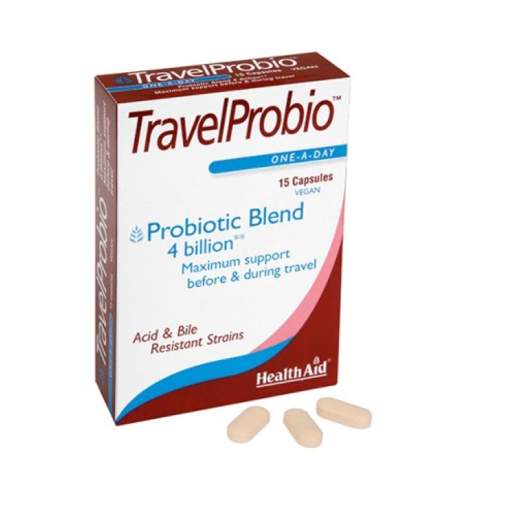 HealthAid Travel Probio 4 Billion Travel Lactic Ferments 15 Capsules