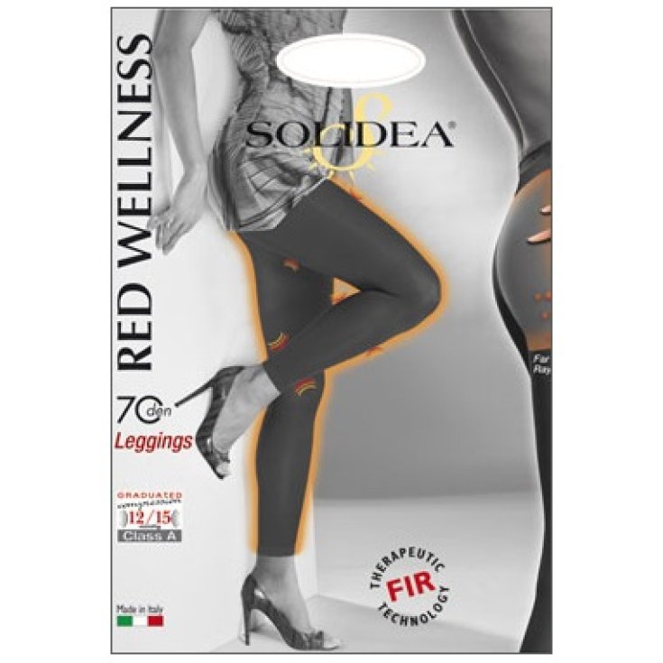 Solidea Red Wellness Leggings 70 Den Color London Size ML