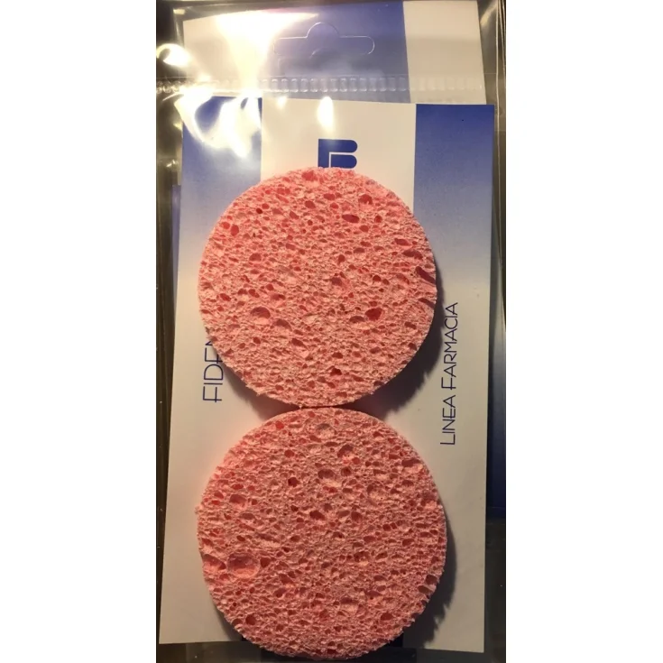 Fidem Round Cellulose Sponge Makeup Lever 2 Pieces