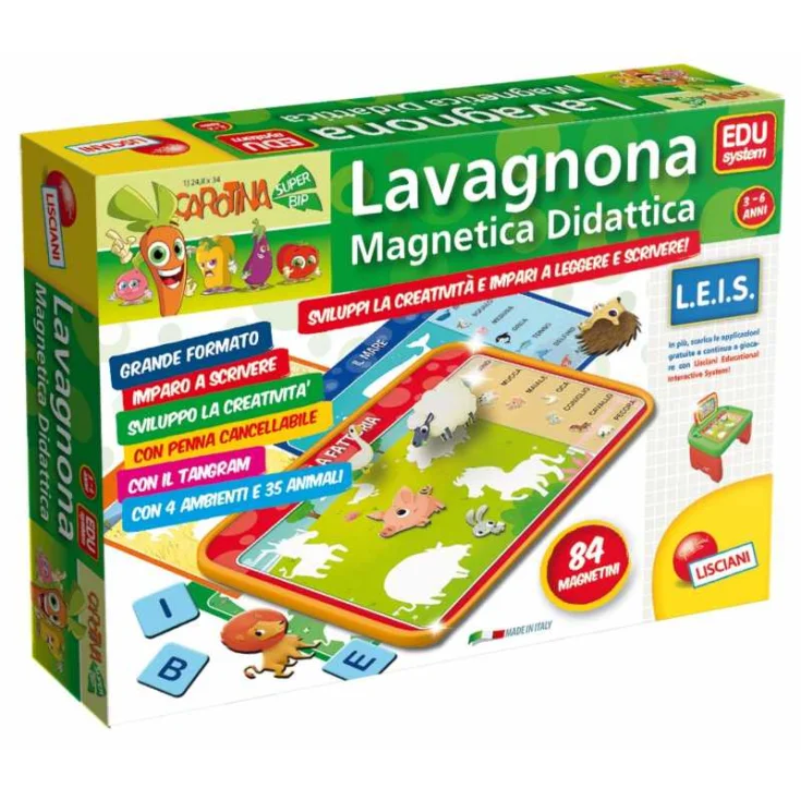 Lisciani Giochi Carotina Educational Magnetic Whiteboard