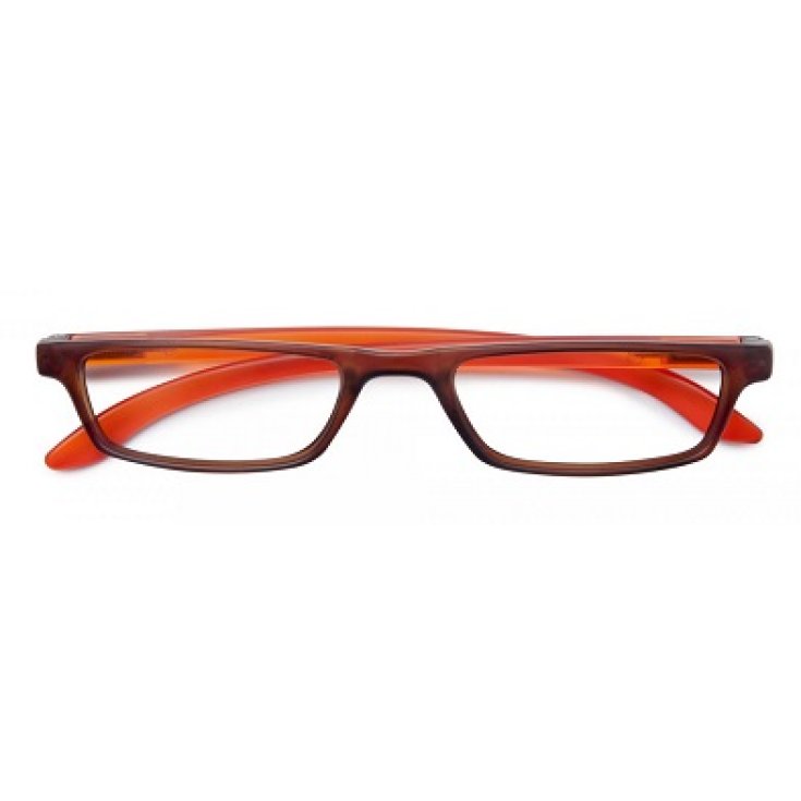 Trendy Premium Glasses Orange / Brown Diopter +2.50