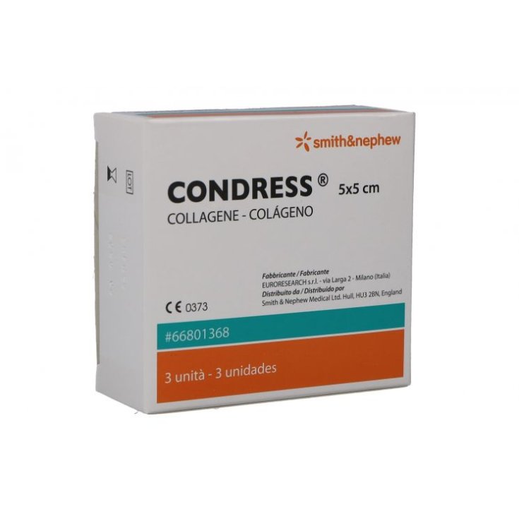 Condress Dressing With Equine Collagen 5x5cm 3 Pieces