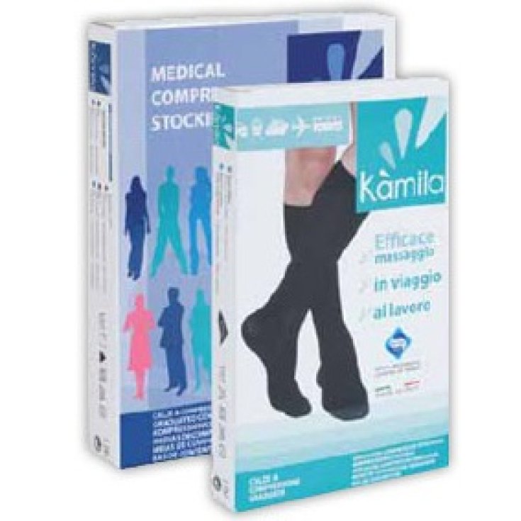 Kamila Kami-Cotton 18 Knee-highs Man Anthracite Color Size M