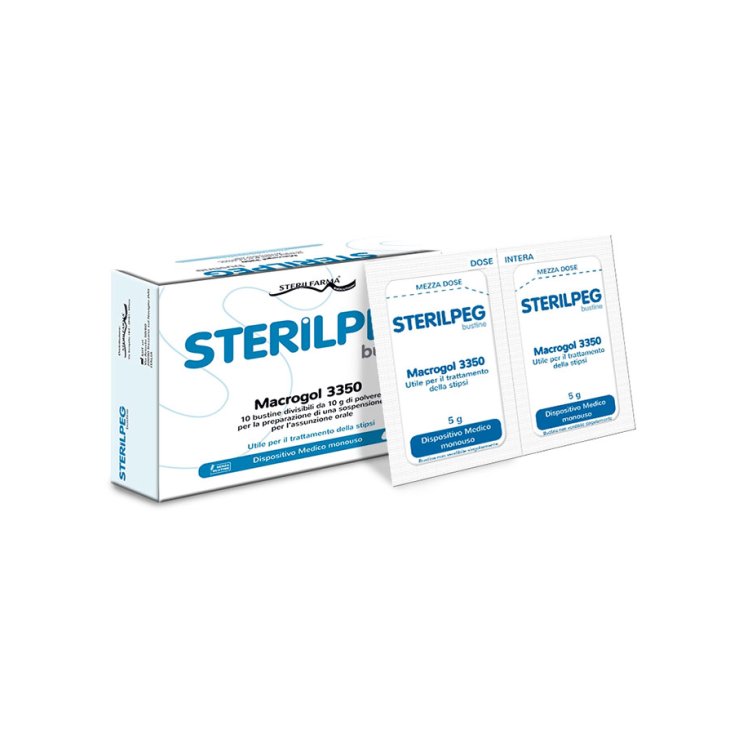 Sterilfarma® Sterilpeg® Macrogol 3350 Food Supplement 10 Sachets of 5g