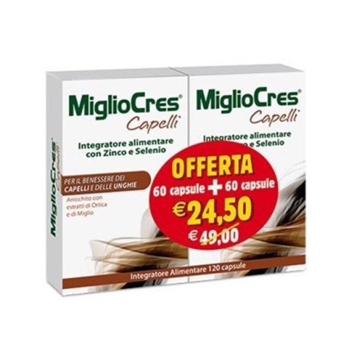 F&F MiglioCres Hair Line Food Supplement 60 + 60 Promo Capsules