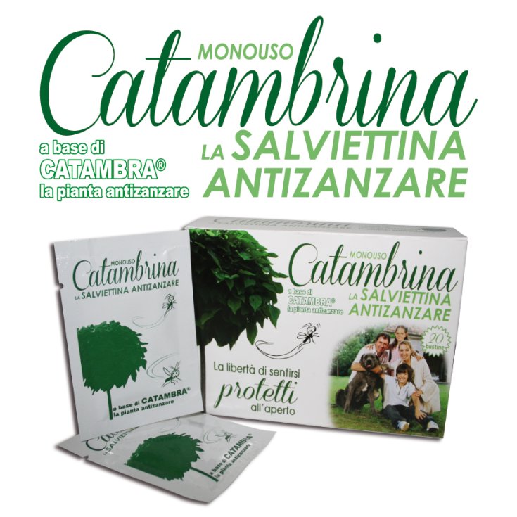 Ambrogio Italia Catambrina Disposable Mosquito Wipes 20 Pieces