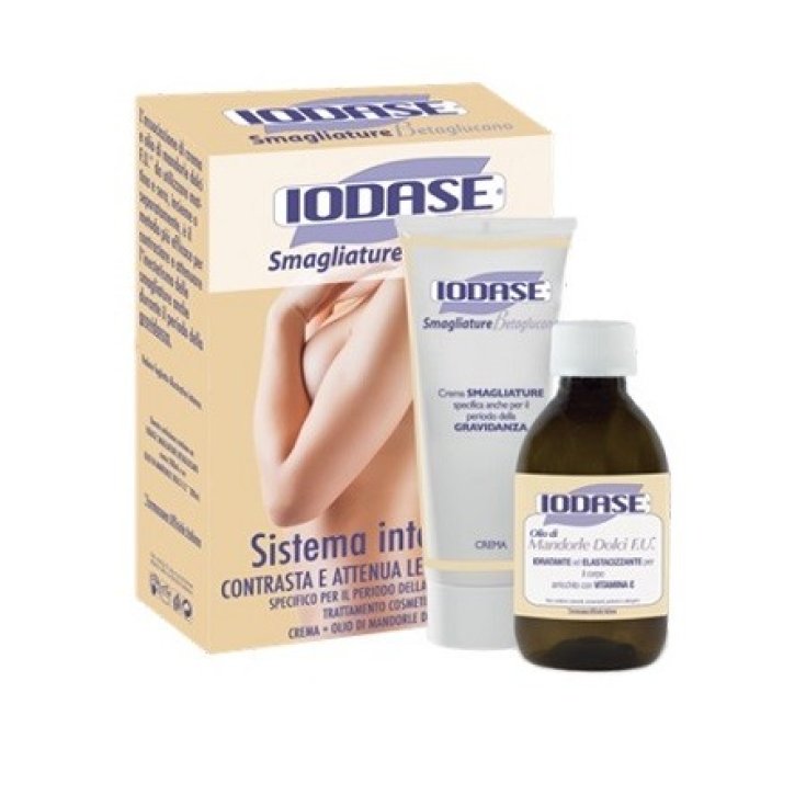 Iodase Kit For Stretch Marks Betaglucan Cream 200ml + Sweet Almond Oil 200ml