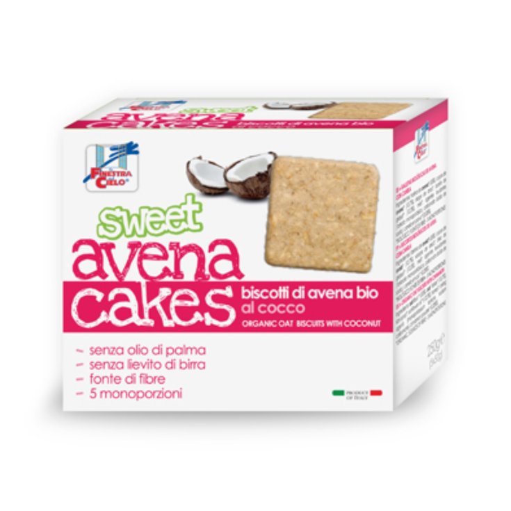 La Finestra Nel Cielo Sweet Avena Cakes Organic Oat Cookies With Coconut 250g