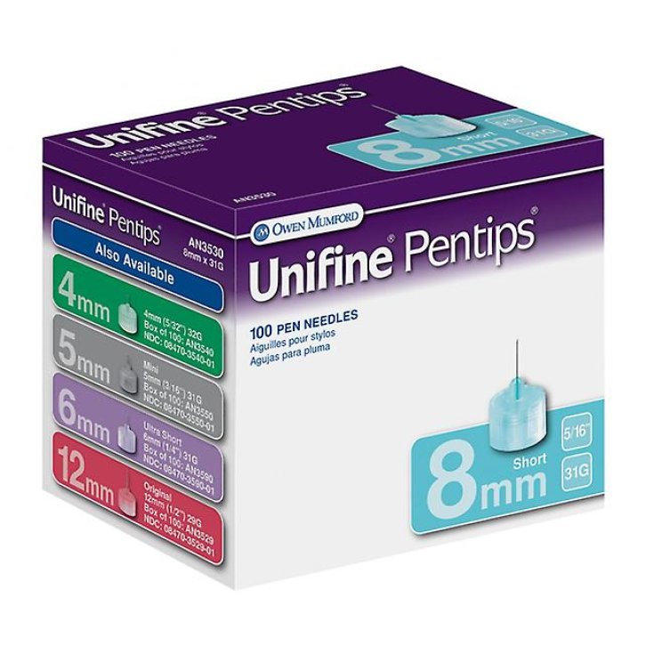 Unifine Pentips Needle G31 8mm 100 Pieces