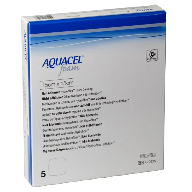 Aquacel Foam Non Adhesive 15x15 5 Pieces