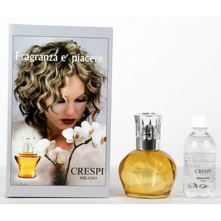 Carma Italia Catalytic Lamp L6 Amber 200ml + Refill Rose And Fig 150ml