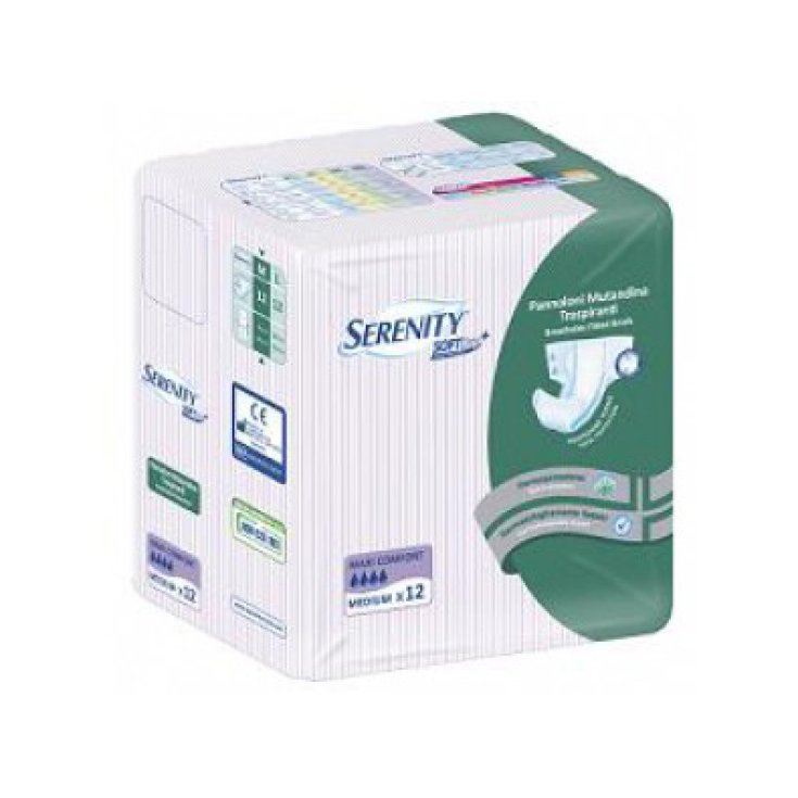 Serenity Diapers Soft Dry Panties + Maxi Size Medium 12 Pieces