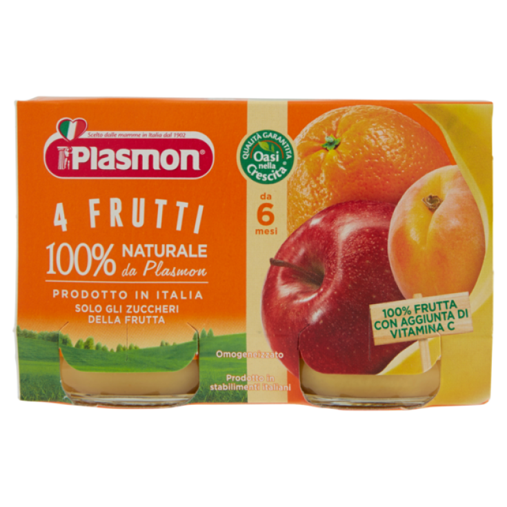 Homogenized Plasmon 4 Fruits 2x104g