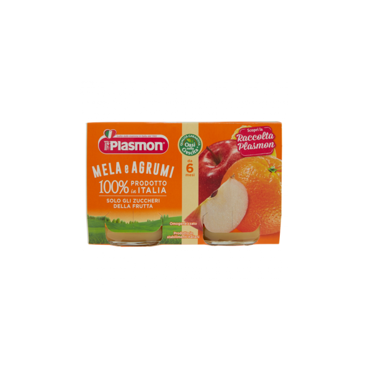 Plasmon Homogenized Apple And Citrus Fruit 2x104g