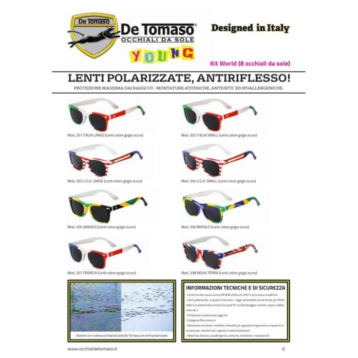 De Tomaso Young Children's Glasses Assorted Patterns World