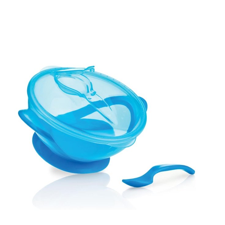 Nuby Pappacalda Plate With Suction Cup And Teaspoon
