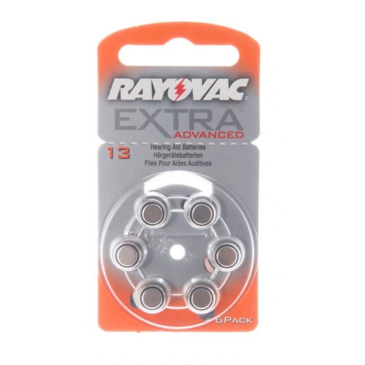 Rayovac Extra Advance Blister Pack Of 6 Zinc Air Batteries