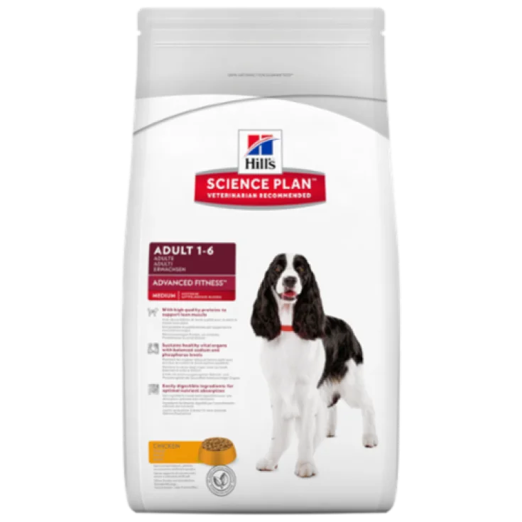 Hill's Science Plan Canine Adult Advanced Fitness Medium Size with Chicken 12kg