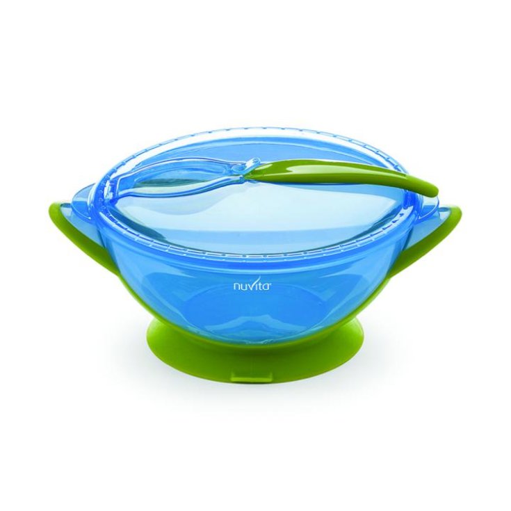 Nuvita Bowl With Lid And Spoon Blue Color