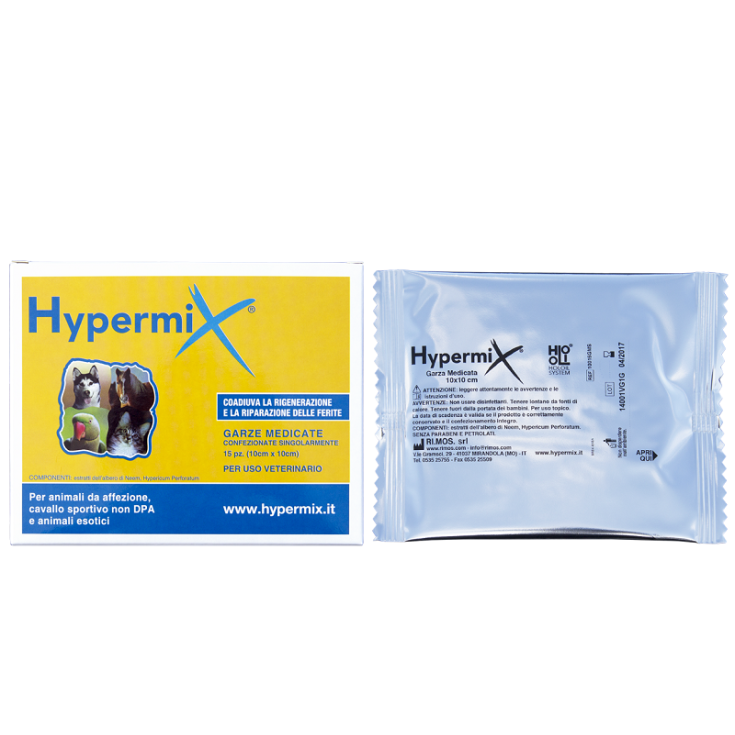 Hypermix Medicated Gauze 10x10cm Veterinary Use 15Pieces