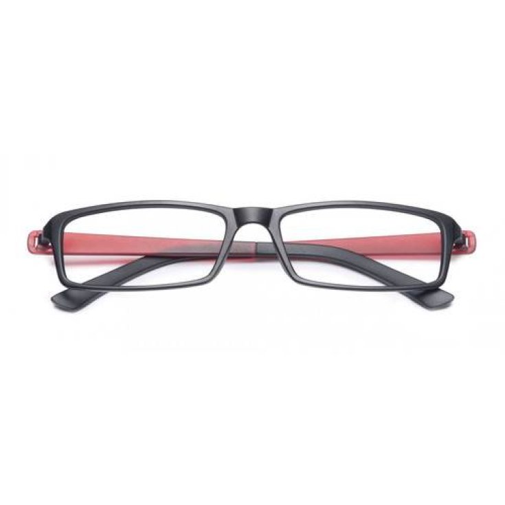 Twins Optical Silver Eyeglasses Black And Red Diopter +1.50