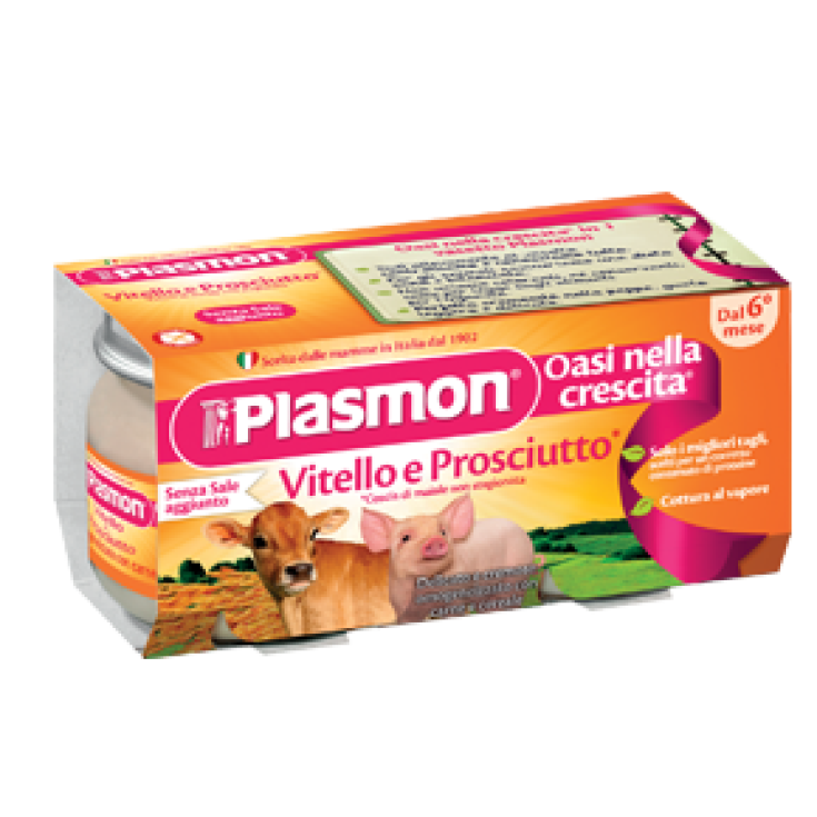 Homogenized Plasmon Veal And Cooked Ham 4x80g