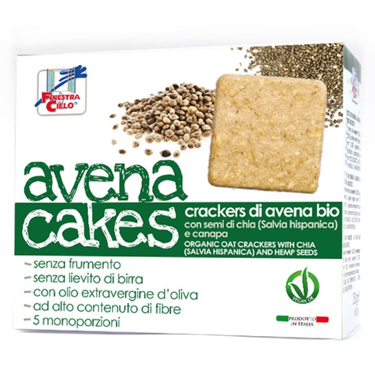 La Finestra Sul Cielo Avenacakes Oat Crackers With Chia Seeds And Organic Hemp 250g