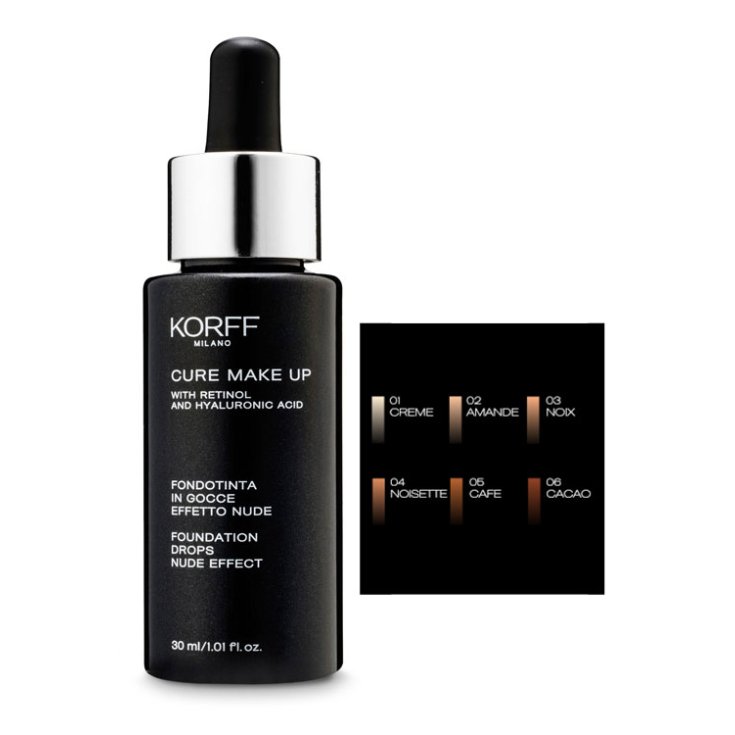 Korff Cure Make Up Foundation In Drops Nude Effect Color 02 Amande 30ml