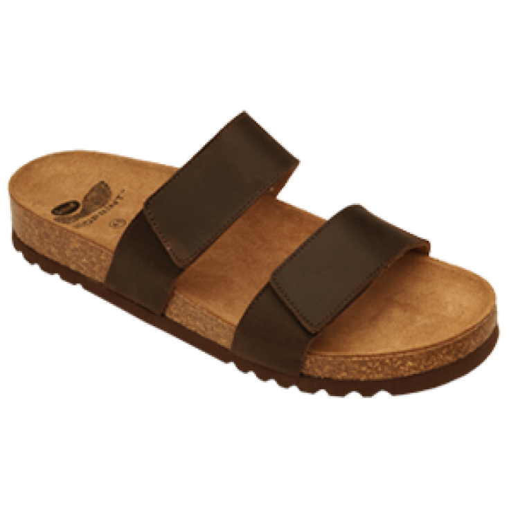 Scholl Tymeg Men's Sandal Nubuck Oiled Dark Brown Color Size 45