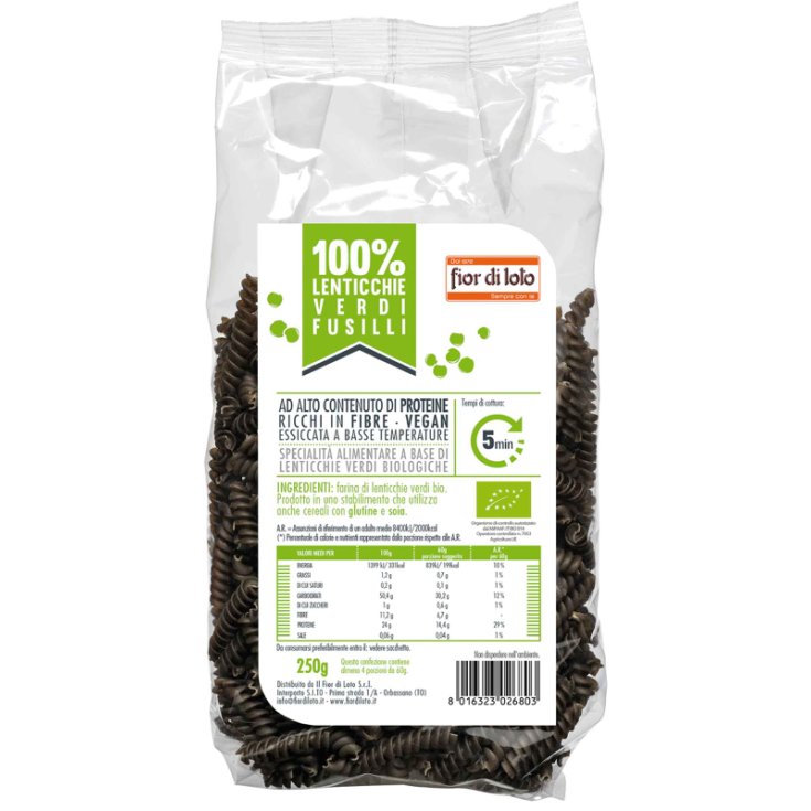 Fior Di Loto Organic Green Lentil Fusilli