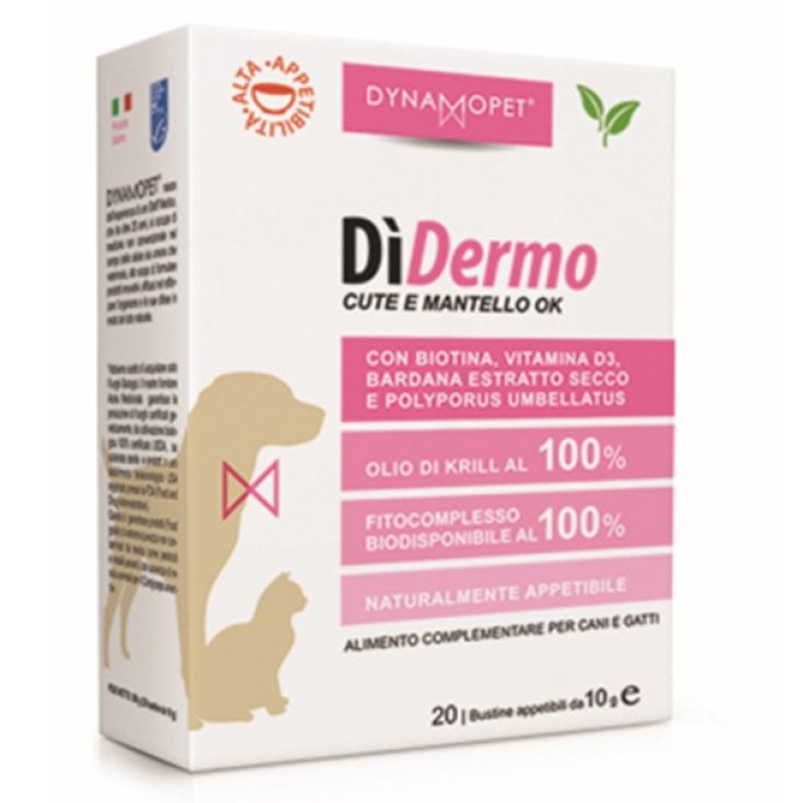 Dynamopet DiDermo Skin and Mantle OK Food Supplement 20 Sachets x10ml