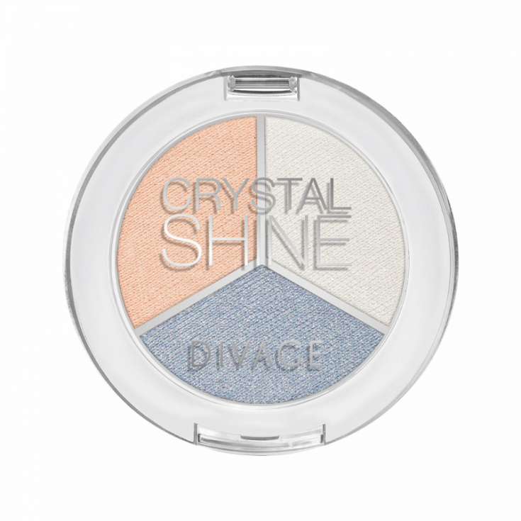 Divage Crystal Shine Bright Eyeshadow 03 Sparkling Peach Ice Light Blue