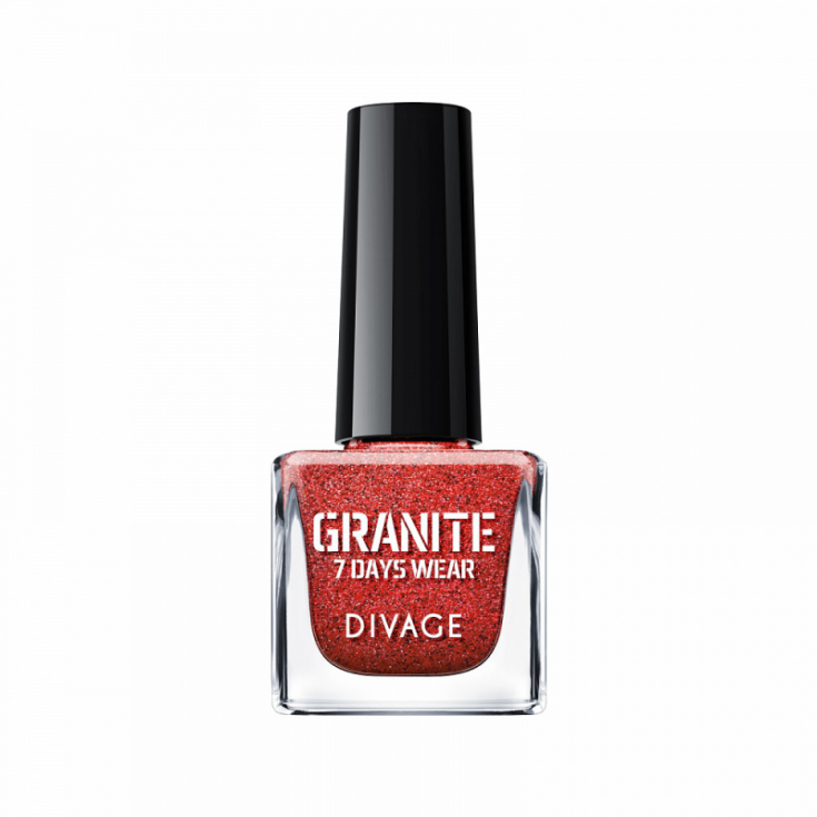 Divage Granite Nail Polish Granite Effect 07 Dark Red