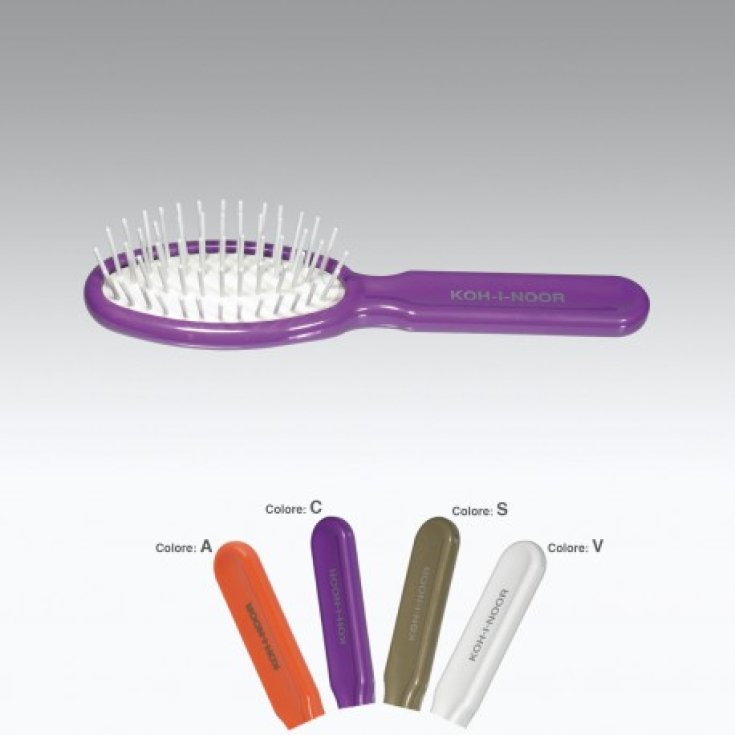 Koh-I-Noor Small Oval Pneumatic Brush With Plastic Cylindrical Spikes White Color COD 8109V Koh-I-Noor Small Oval Pneumatic Brush With Plastic Cylindrical Spikes White Color COD 8109V
